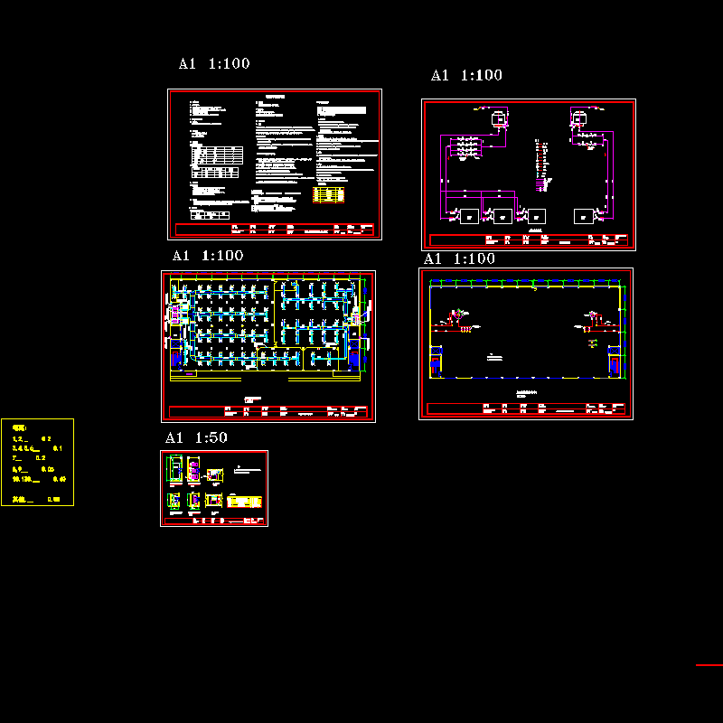 生产车间及办公室空调通风系统设计CAD施工大样图 - 1