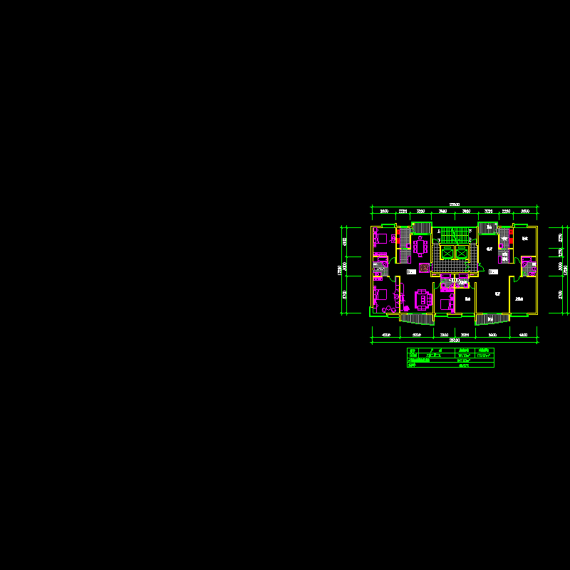 板式高层一梯二户户型图纸（174/174）.dwg - 1