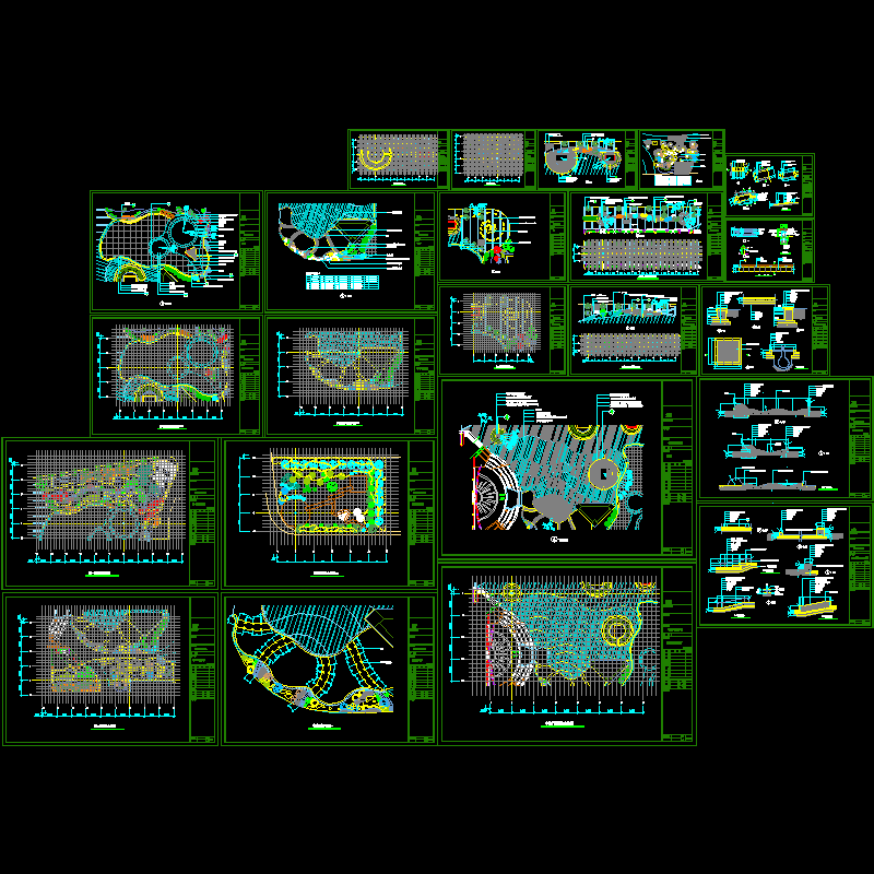 广场整套景观绿化CAD施工图纸.dwg - 1