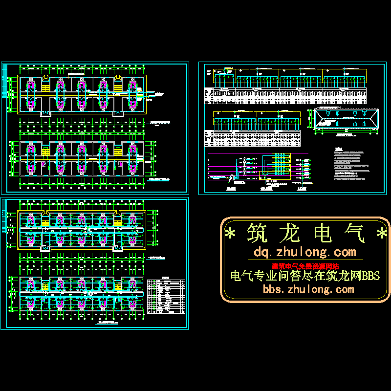 5层公寓电气设计CAD施工图纸(综合布线系统图)(dwg) - 1