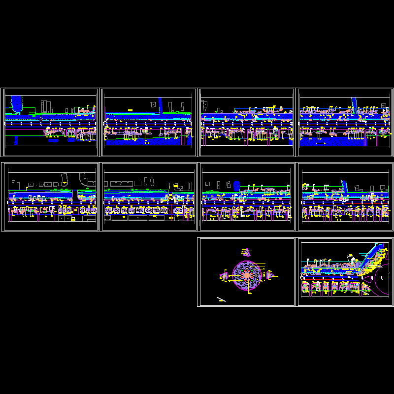 城市道路B标段绿化竣工CAD图纸(dwg) - 1