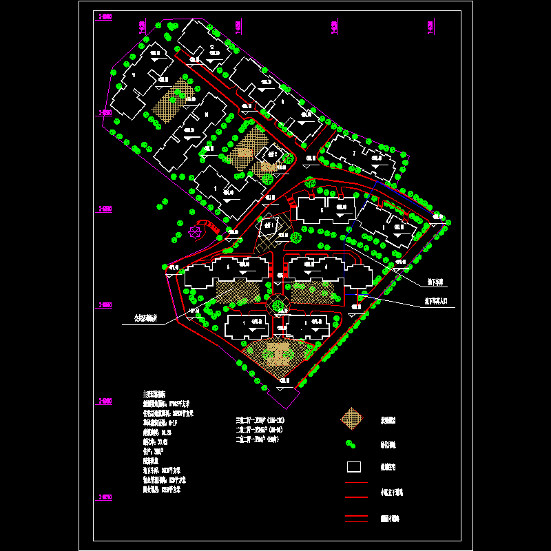 小区规划CAD图纸 - 1