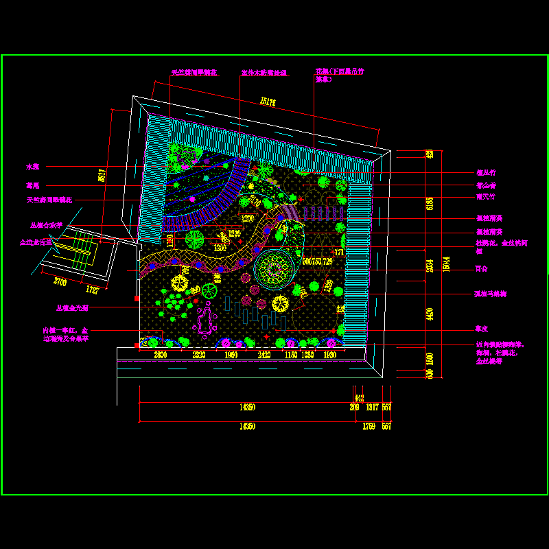 屋顶花园方案设计CAD图纸 - 1