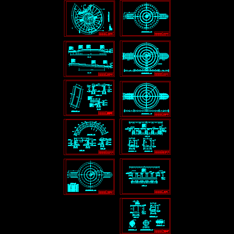 旱喷广场泉施工全套CAD图纸 - 1