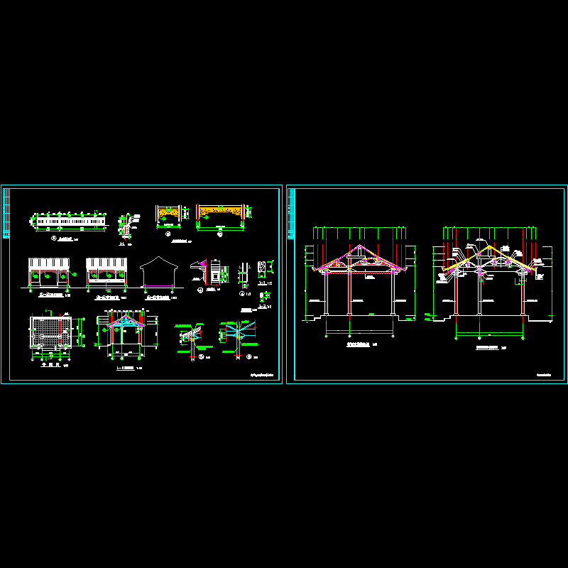 古典园林轩详细CAD图纸 - 1