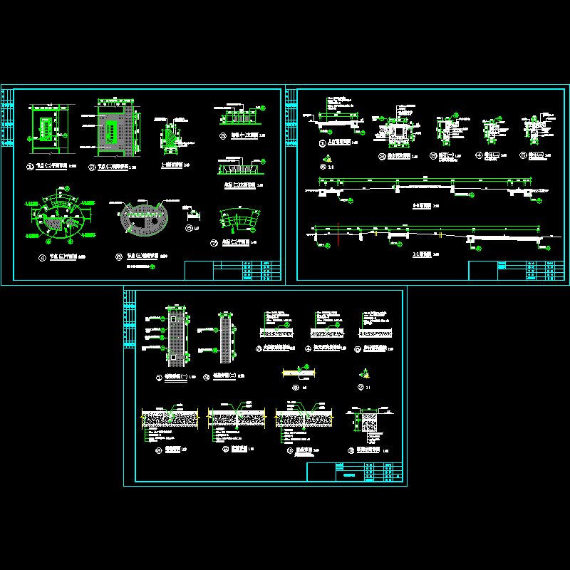 两种小广场施工CAD详图纸全套 - 1
