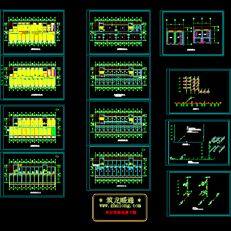 宿舍楼水暖CAD施工图纸.dwg - 1