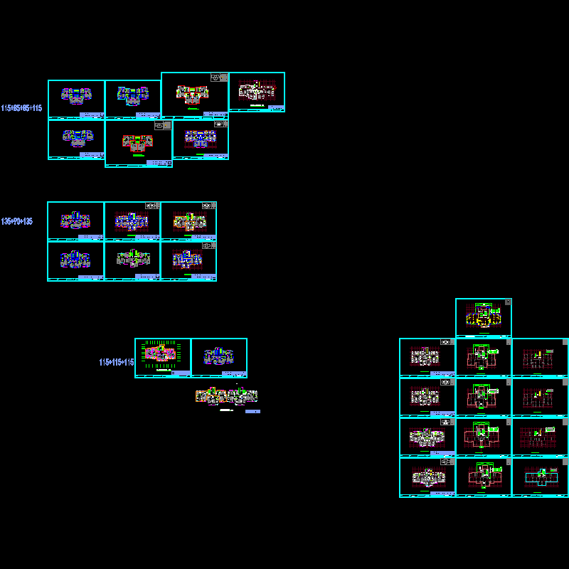 知名地产多种类住宅建筑户型图纸.dwg - 1