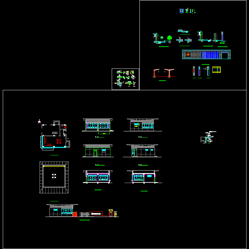 厂房入口门卫室建筑扩初图纸.dwg - 1