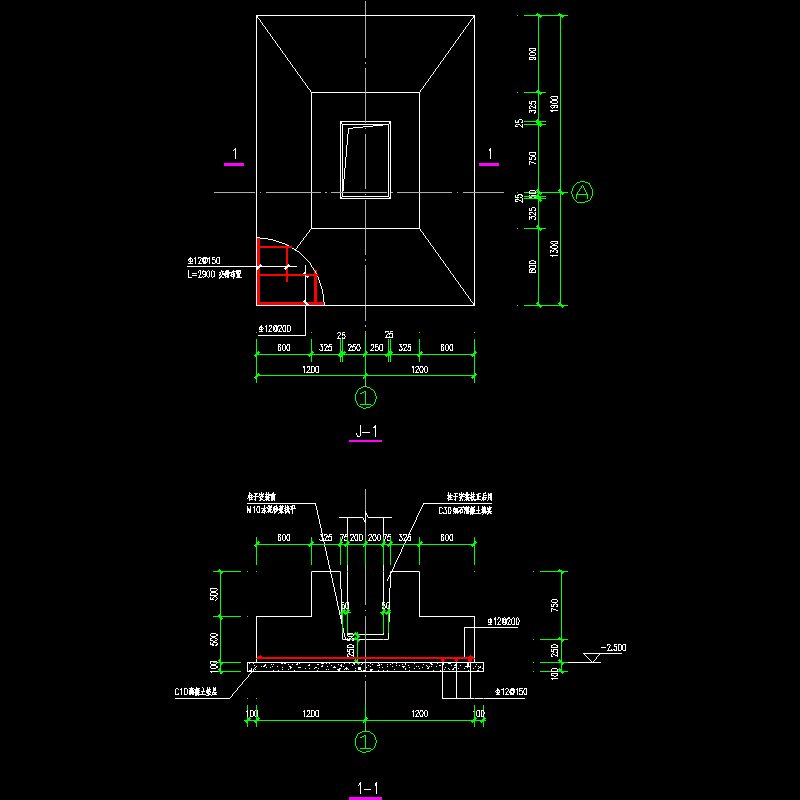 基础结构设计大样图纸.dwg - 1