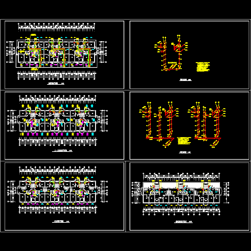 多层住宅楼采暖设计CAD施工图纸 - 1