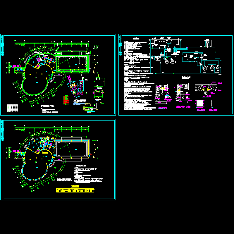 会所游泳池设计CAD大样图.dwg - 1