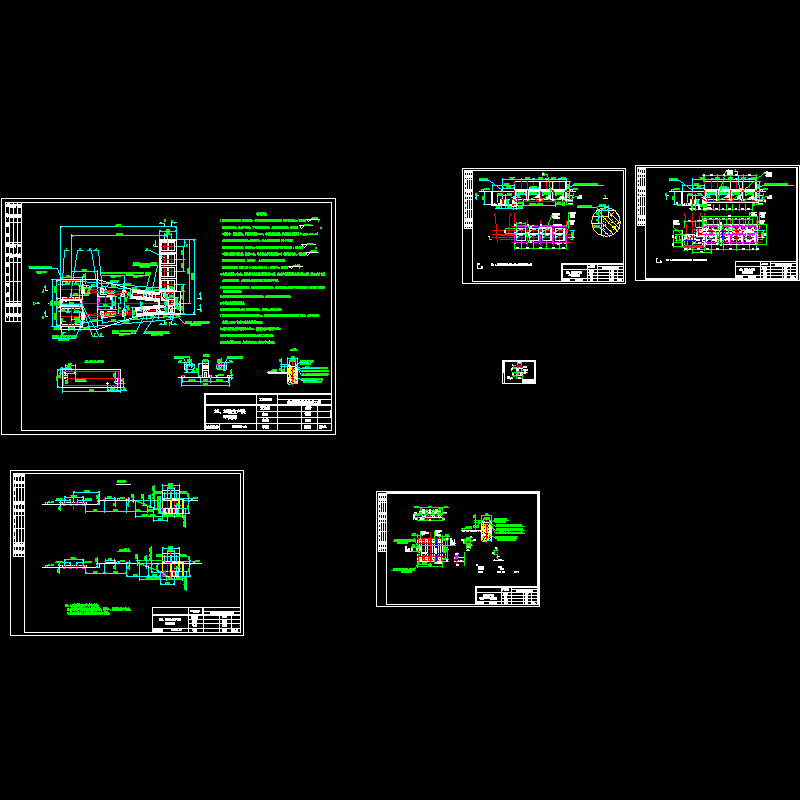 商品混凝土站基础结构CAD施工图纸（钢筋混凝土结构）.dwg - 1