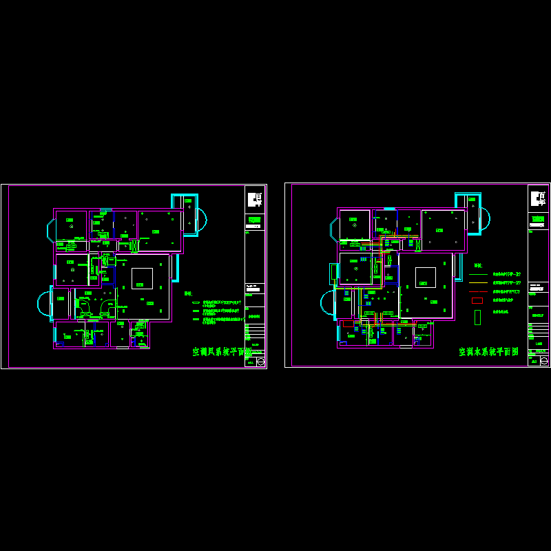 户式中央空调工程CAD施工图纸.dwg - 1