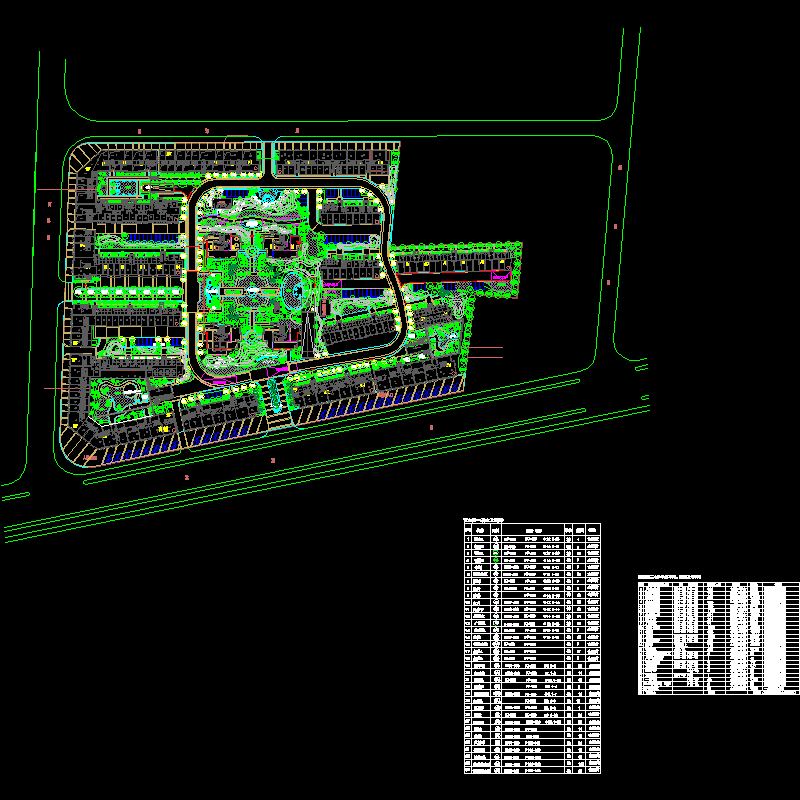 县城居住区植物种植设计CAD施工图纸.dwg - 1