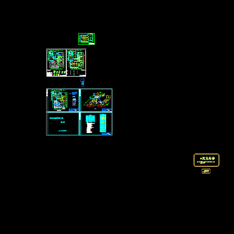 加压泵站管线CAD施工图纸_系统图_平面图.dwg - 1