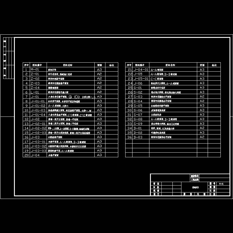 m01图纸目录.dwg