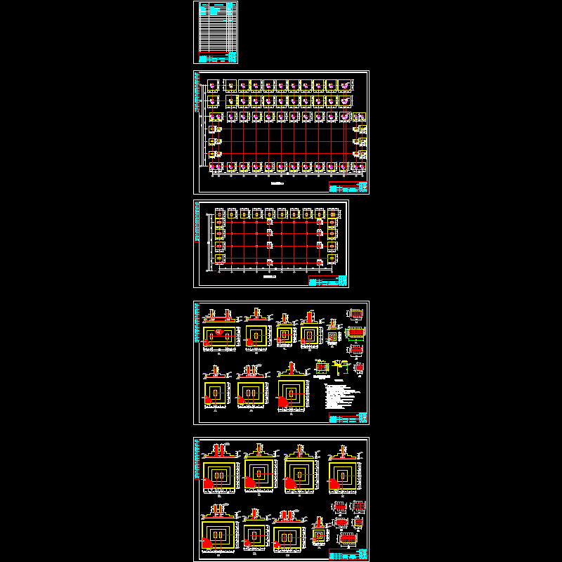 主厂房基础节点构造CAD详图纸，共4张图纸.dwg - 1