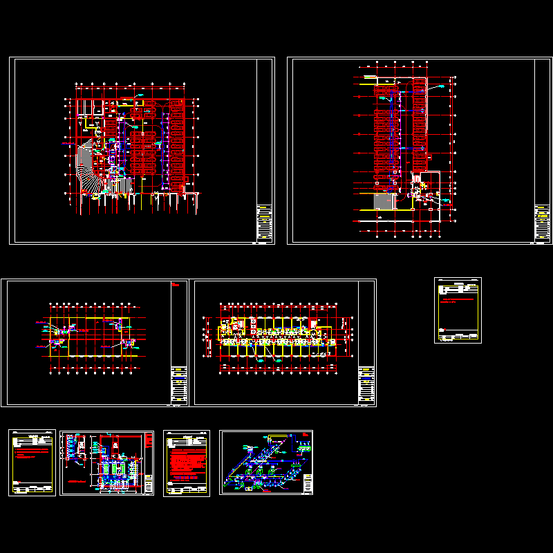 酒店冷冻机房平面及系统图纸.dwg - 1