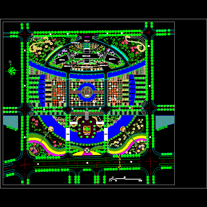 广场景观绿化规划图纸.dwg - 1