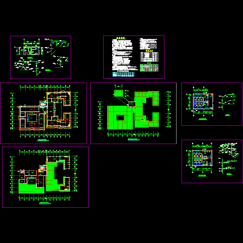 组合四合院水施图（7页CAD大样图）(dwg) - 1