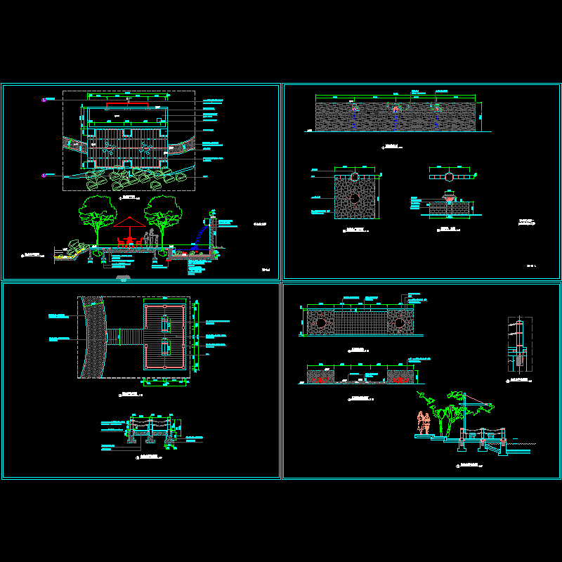 补水井、亲水平台大样CAD图纸 - 1