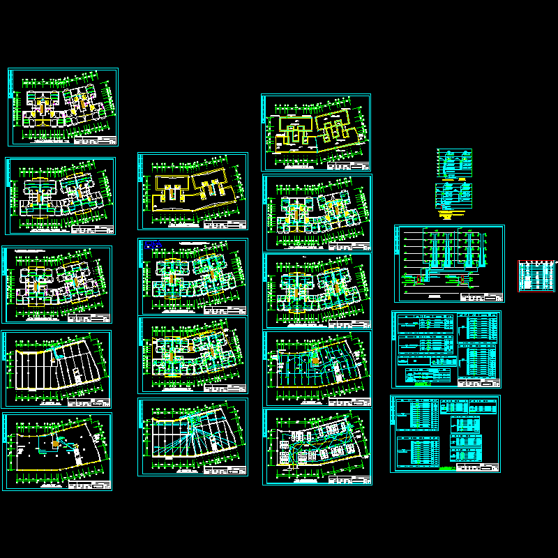 多层住宅楼强弱电设计CAD图纸 - 1