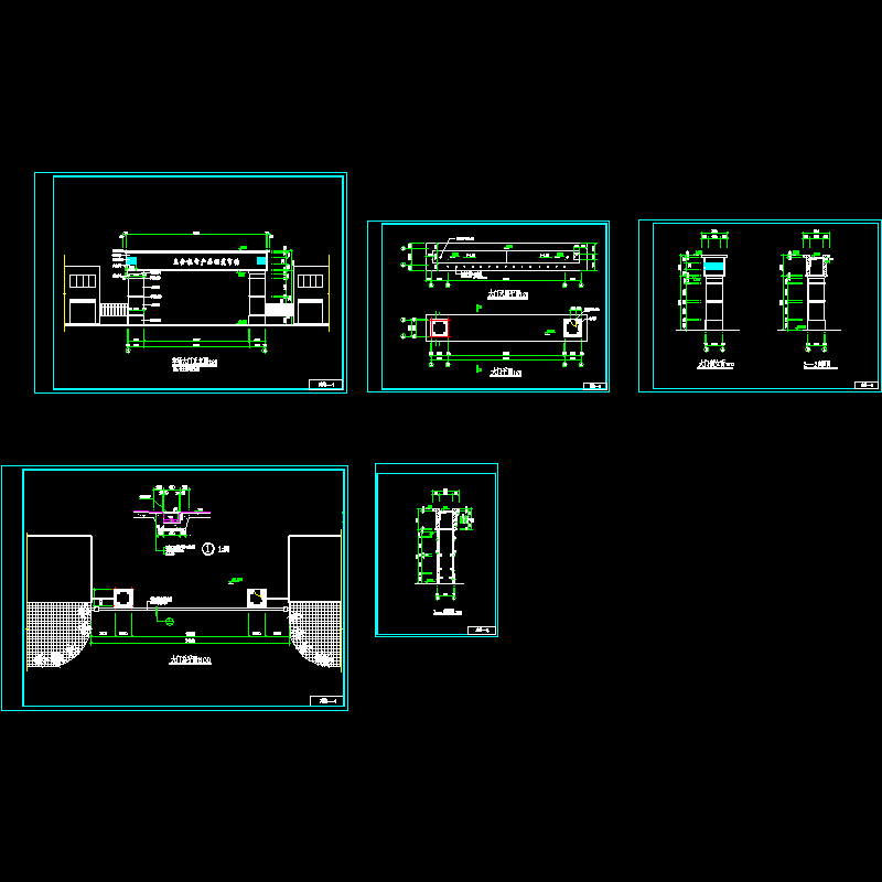 批发市场大门建筑设计方案.dwg - 1