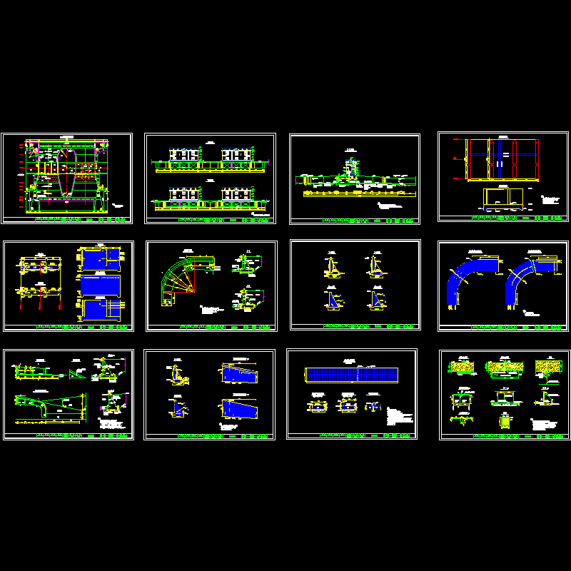 水闸整体结构设计CAD图纸 - 1