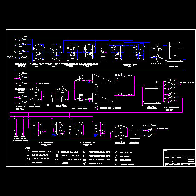 反渗透工艺管道施工CAD图纸 - 1