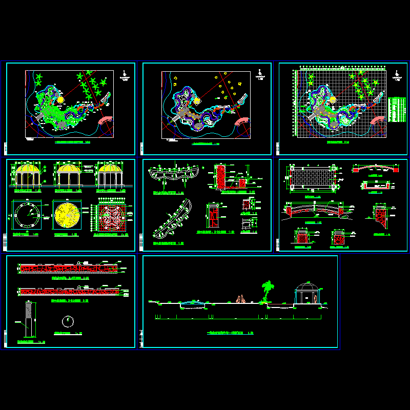 会所湖中岛园林景观设计CAD施工图纸.dwg - 1