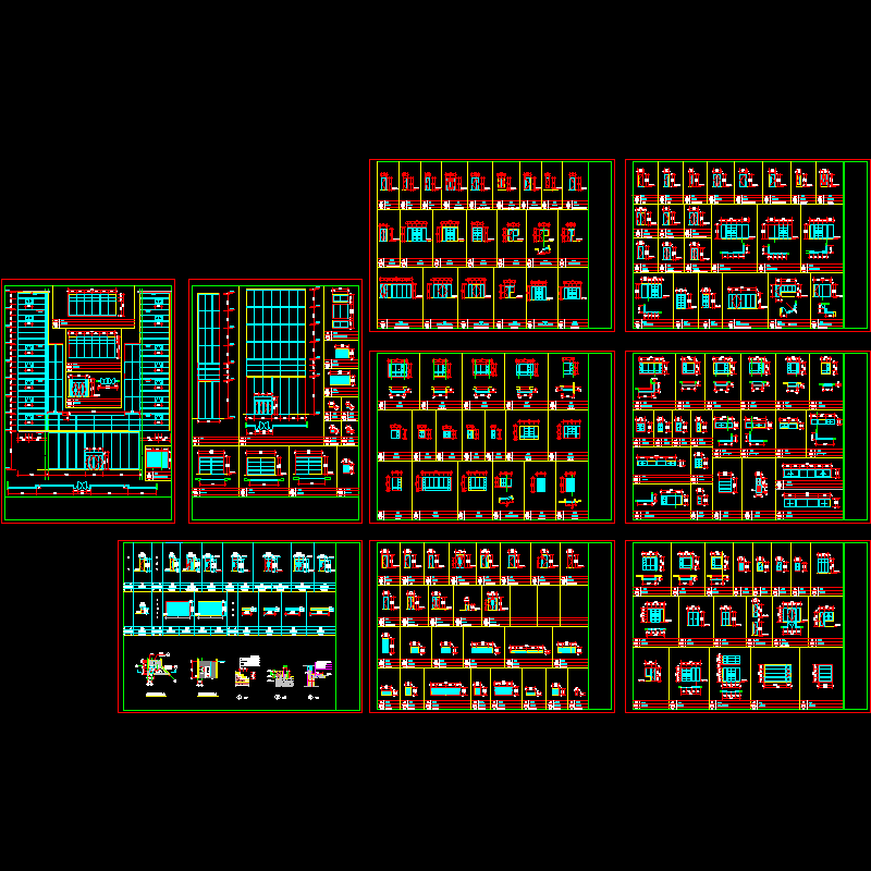 二百种门窗大样CAD图纸集(cad图集)(dwg) - 1