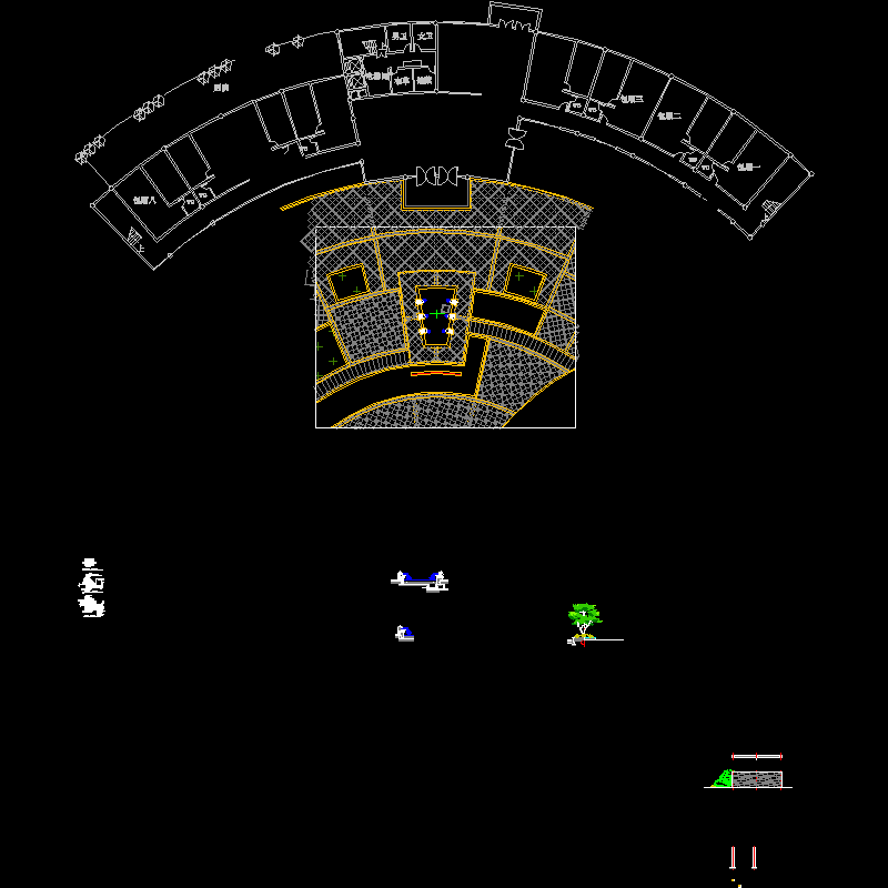 树池景墙CAD详图纸 - 1