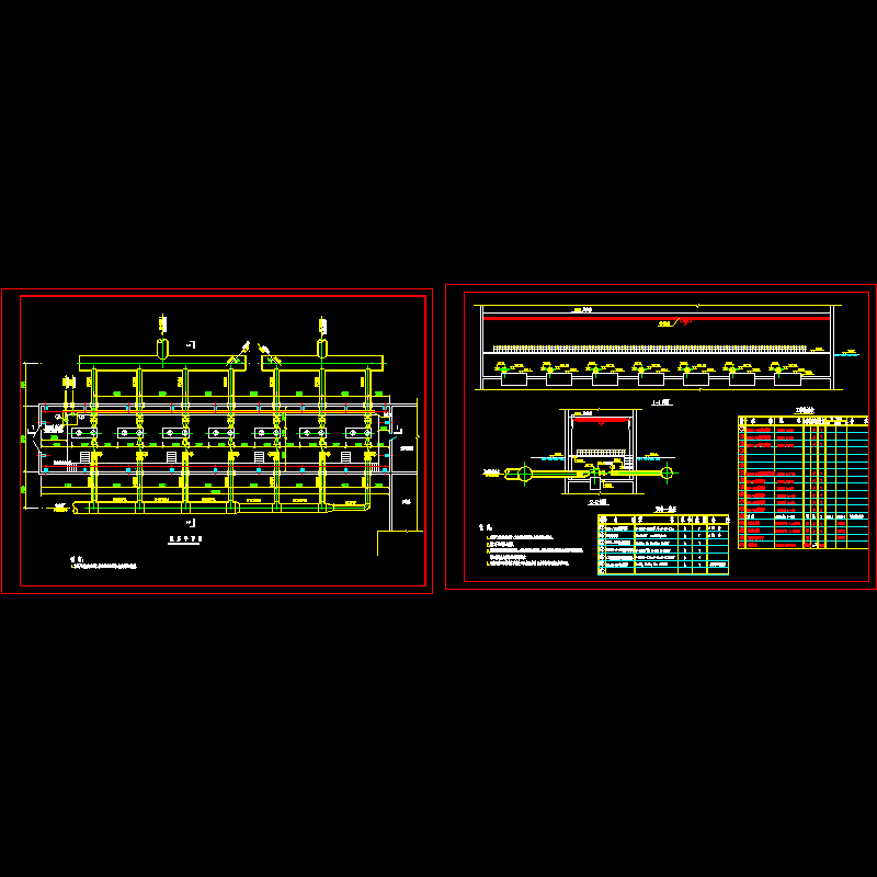 一套城市政工程水厂水泵房设计CAD施工图纸 - 1