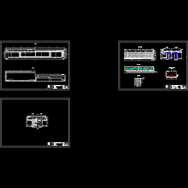 120m道砟桥面钢筋混凝土T梁设计CAD图纸（23页附设计算例） - 1