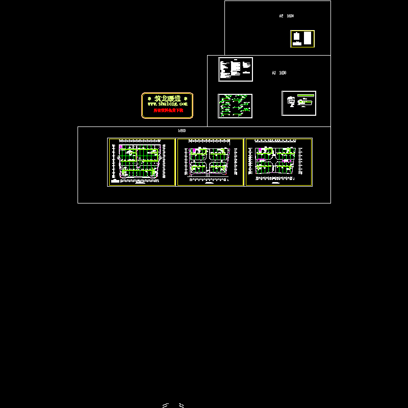 3层商场防排烟、通风设计CAD施工图纸.dwg - 1