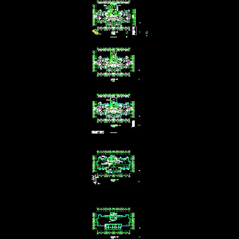 一梯四高层住宅楼户型平面图纸（118、88平方米）.dwg - 1