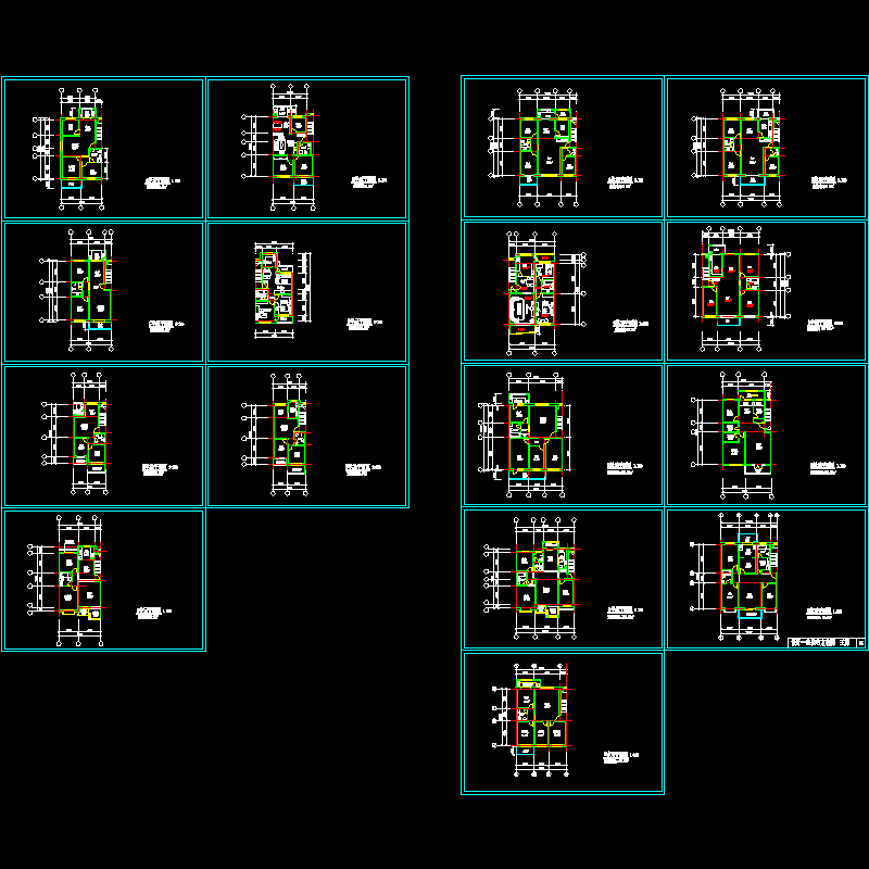 北方住宅户型方案设计CAD图纸(阳光住宅).dwg - 1