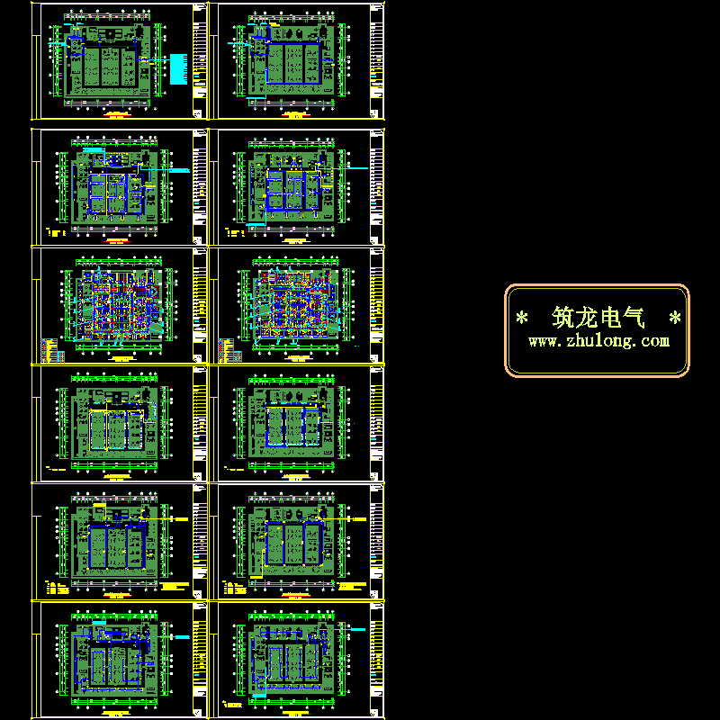 音乐广场强电CAD施工图纸（12张）.dwg - 1