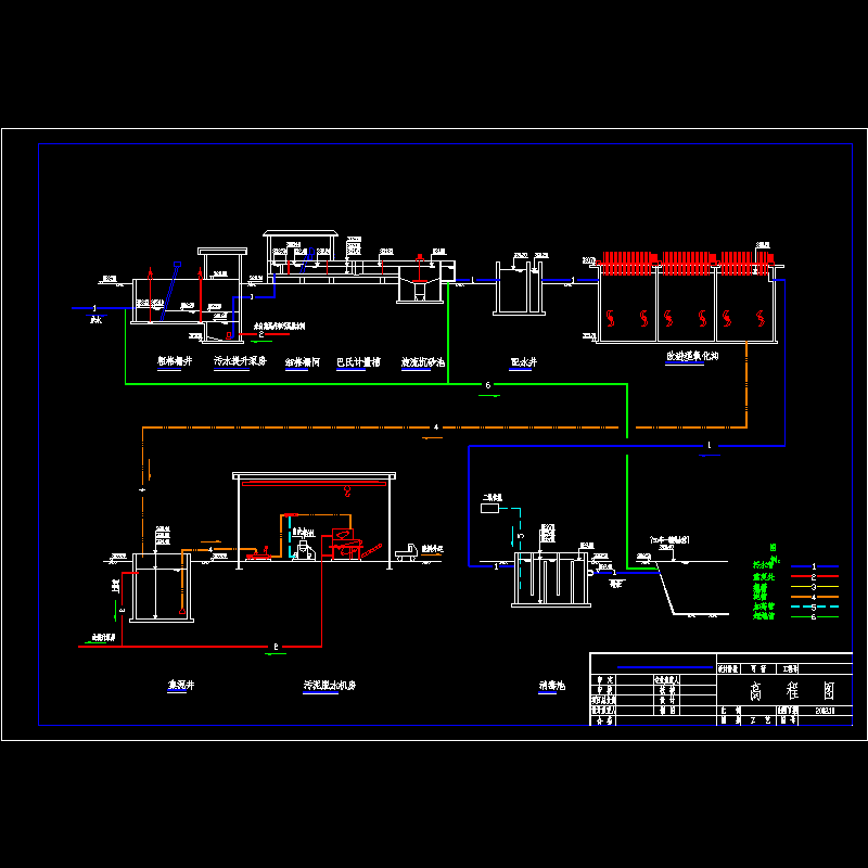 污水处理高程图-de氧化沟2003年3月5日.dwg