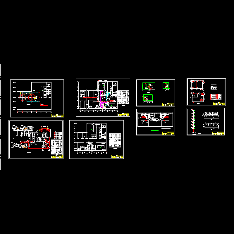 医院空调主机房CAD施工图纸.dwg - 1