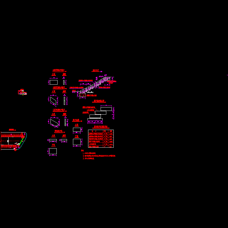 桥梁工程盖梁挡块与桥头锥坡通用图纸.dwg - 1