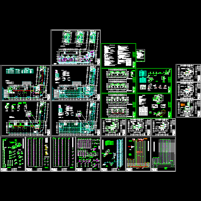 一类高层综合楼给排水全套CAD施工图纸.dwg - 1