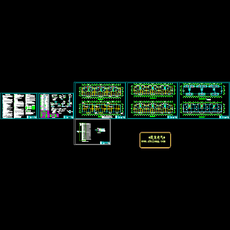 7层住宅楼强电设计CAD施工图纸（9张图纸）.dwg - 1