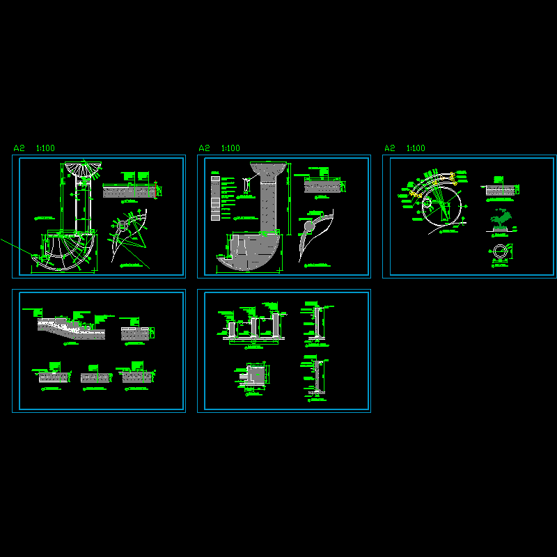 双庭广场景观设计CAD施工图纸(dwg) - 1