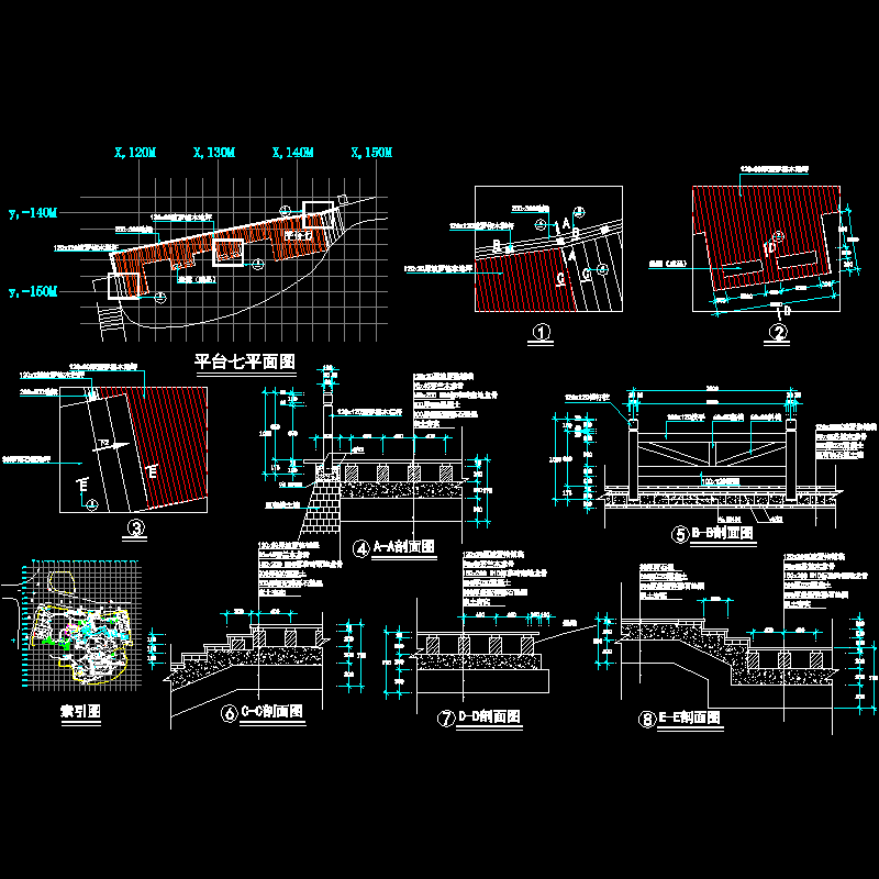 景观平台六施工CAD图纸 - 1