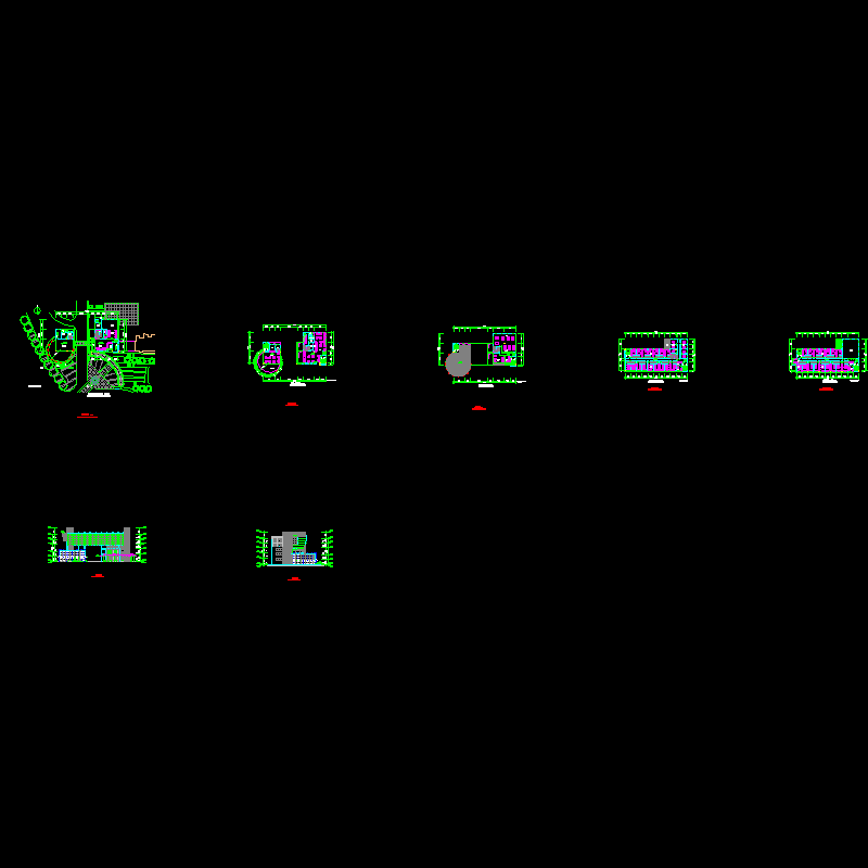 5层高档会所建筑方案设计初设图纸.dwg - 1