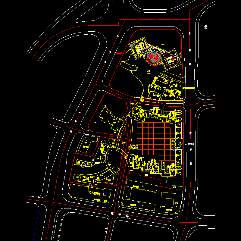 居住区庭院景观CAD施工图纸.dwg - 1