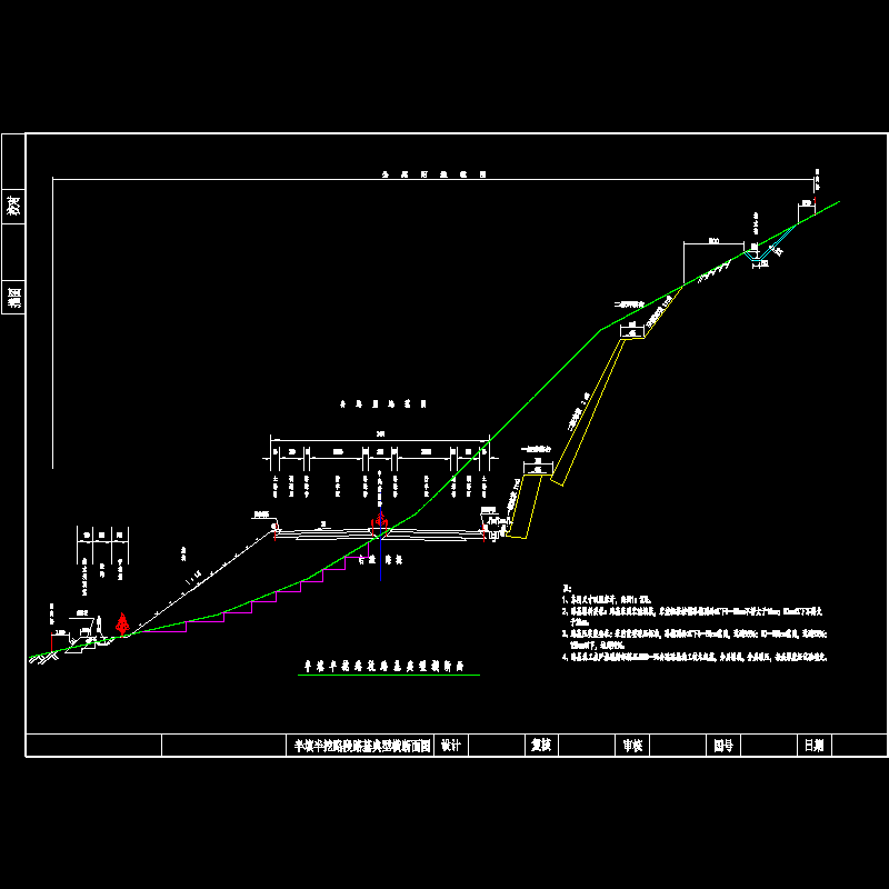 挖方路基标准横断面图.dwg