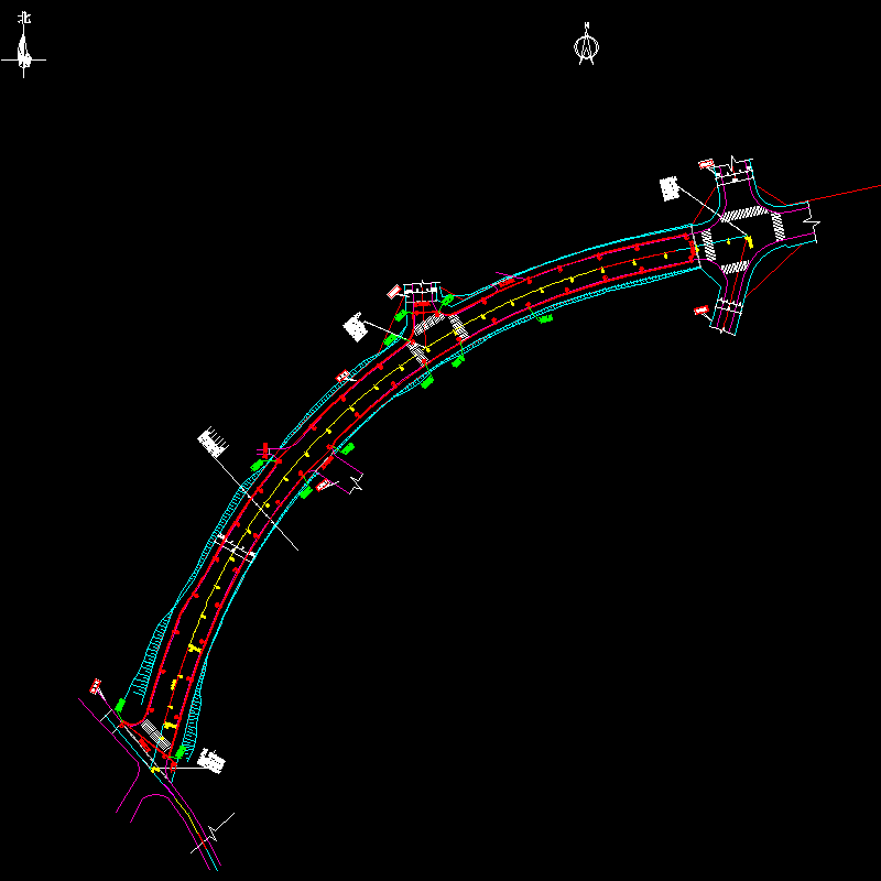 市政道路照明设计CAD图纸（照度Eav=12lx） - 1